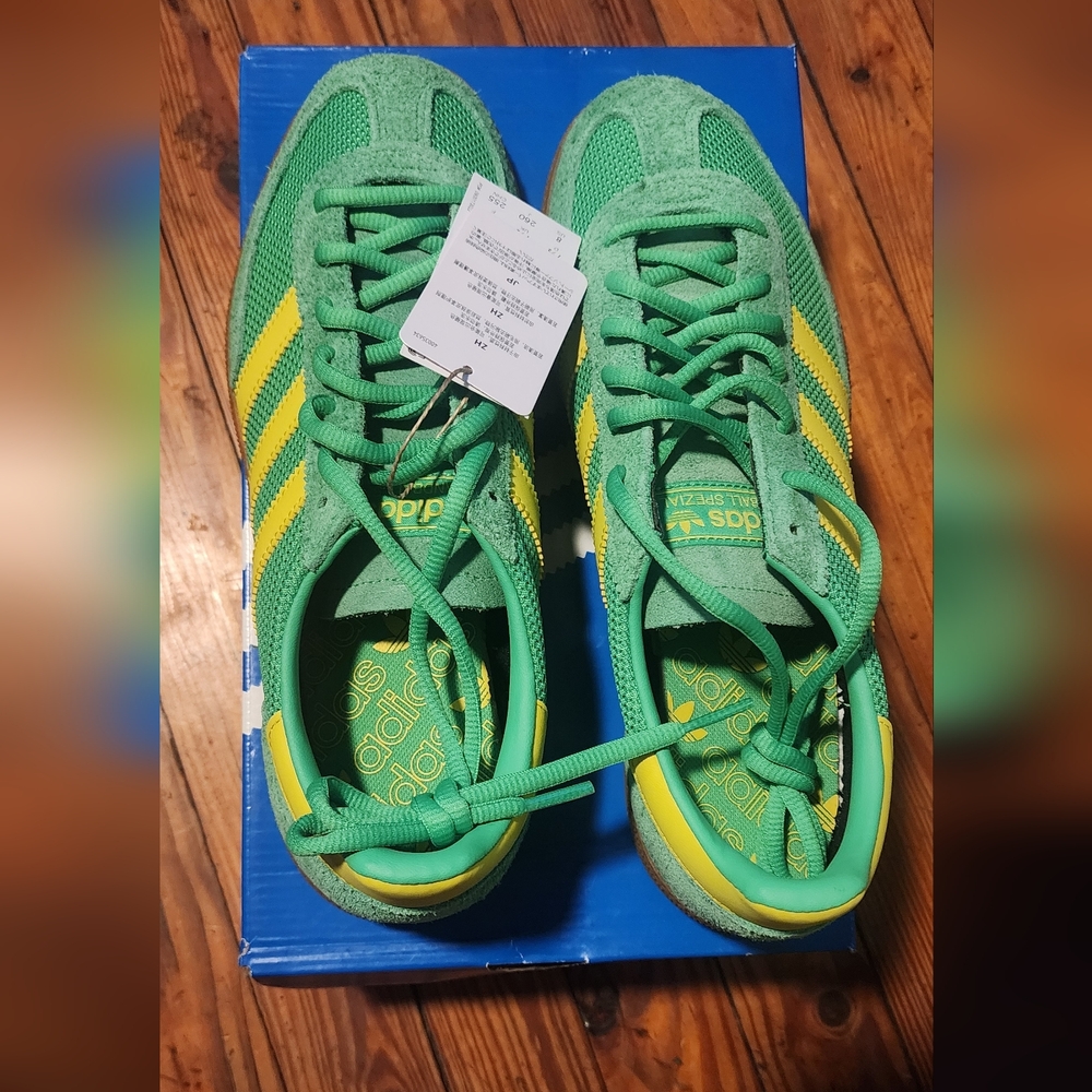 Adidas Handball Spezial Yellow On Green. M8/W9 NWT - Picture 3 of 5